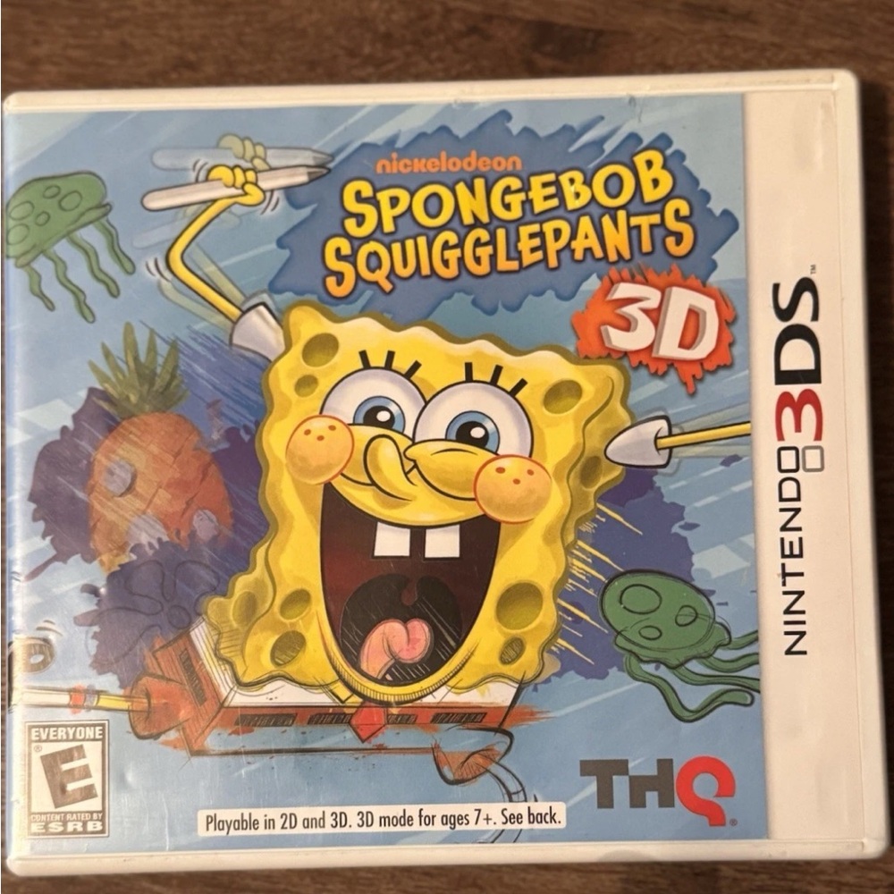 SpongeBob SquigglePants 3D (Nintendo 3DS, 2011) Complete CIB